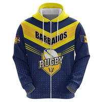 Custom Barbados Rugby Hoodie Team Barbados Trident Go Champions