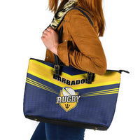 Barbados Rugby Leather Tote Bag Team Barbados Trident Go Champions