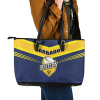 Barbados Rugby Leather Tote Bag Team Barbados Trident Go Champions