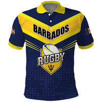 Custom Barbados Rugby Polo Shirt Team Barbados Trident Go Champions