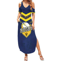 Custom Barbados Rugby Summer Maxi Dress Team Barbados Trident Go Champions
