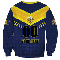 Custom Barbados Rugby Sweatshirt Team Barbados Trident Go Champions