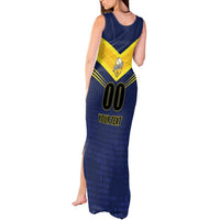 Custom Barbados Rugby Tank Maxi Dress Team Barbados Trident Go Champions