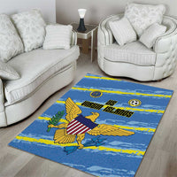 US Virgin Islands Soccer Area Rug Team Dashing Eagles Come On