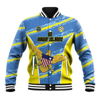 Custom US Virgin Islands Soccer Baseball Jacket Team Dashing Eagles Come On