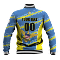 Custom US Virgin Islands Soccer Baseball Jacket Team Dashing Eagles Come On