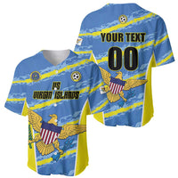 Custom US Virgin Islands Soccer Baseball Jersey Team Dashing Eagles Come On