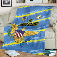 US Virgin Islands Soccer Blanket Team Dashing Eagles Come On