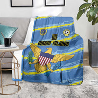 US Virgin Islands Soccer Blanket Team Dashing Eagles Come On