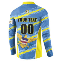 Custom US Virgin Islands Soccer Button Sweatshirt Team Dashing Eagles Come On