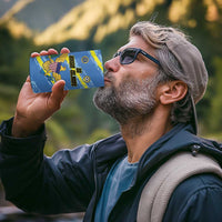 Custom US Virgin Islands Soccer 4 in 1 Can Cooler Tumbler Team Dashing Eagles Come On