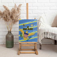 US Virgin Islands Soccer Canvas Wall Art Team Dashing Eagles Come On