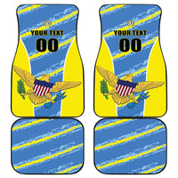 US Virgin Islands Soccer Car Mats Team Dashing Eagles Come On