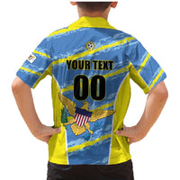 Custom US Virgin Islands Soccer Family Matching Mermaid Dress and Hawaiian Shirt Team Dashing Eagles Come On