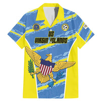 Custom US Virgin Islands Soccer Family Matching Mermaid Dress and Hawaiian Shirt Team Dashing Eagles Come On