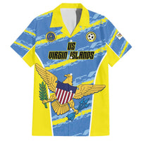 Custom US Virgin Islands Soccer Family Matching Tank Maxi Dress and Hawaiian Shirt Team Dashing Eagles Come On