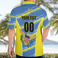 Custom US Virgin Islands Soccer Hawaiian Shirt Team Dashing Eagles Come On