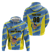 Custom US Virgin Islands Soccer Hoodie Team Dashing Eagles Come On