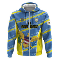 Custom US Virgin Islands Soccer Hoodie Team Dashing Eagles Come On