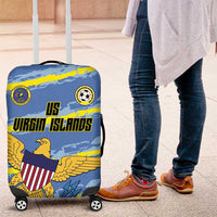US Virgin Islands Soccer Luggage Cover Team Dashing Eagles Come On