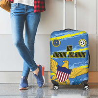 US Virgin Islands Soccer Luggage Cover Team Dashing Eagles Come On