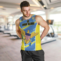 Custom US Virgin Islands Soccer Men Tank Top Team Dashing Eagles Come On