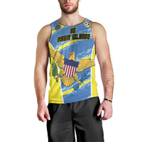Custom US Virgin Islands Soccer Men Tank Top Team Dashing Eagles Come On
