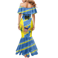 Custom US Virgin Islands Soccer Mermaid Dress Team Dashing Eagles Come On