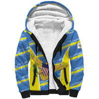 Custom US Virgin Islands Soccer Sherpa Hoodie Team Dashing Eagles Come On