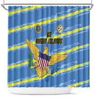 US Virgin Islands Soccer Shower Curtain Team Dashing Eagles Come On