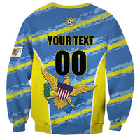 Custom US Virgin Islands Soccer Sweatshirt Team Dashing Eagles Come On