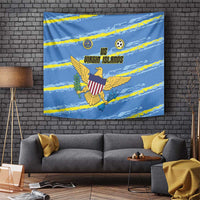 US Virgin Islands Soccer Tapestry Team Dashing Eagles Come On