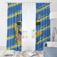 US Virgin Islands Soccer Window Curtain Team Dashing Eagles Come On