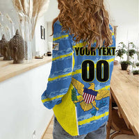 Custom US Virgin Islands Soccer Women Casual Shirt Team Dashing Eagles Come On