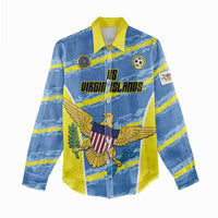 Custom US Virgin Islands Soccer Women Casual Shirt Team Dashing Eagles Come On