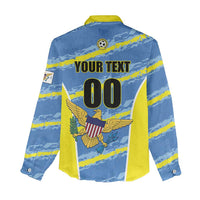 Custom US Virgin Islands Soccer Women Casual Shirt Team Dashing Eagles Come On