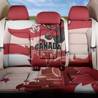 Canada Day 1867 Back Car Seat Cover Moose With Maple Leaves