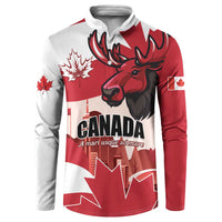 Personalised Canada Day 1867 Button Sweatshirt Moose With Maple Leaves