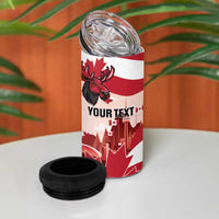 Personalised Canada Day 1867 4 in 1 Can Cooler Tumbler Moose With Maple Leaves