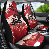 Canada Day 1867 Car Seat Cover Moose With Maple Leaves