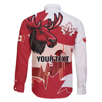 Personalised Canada Day 1867 Family Matching Mermaid Dress and Hawaiian Shirt Moose With Maple Leaves