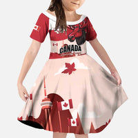 Personalised Canada Day 1867 Family Matching Off Shoulder Maxi Dress and Hawaiian Shirt Moose With Maple Leaves