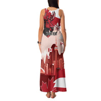Personalised Canada Day 1867 Family Matching Tank Maxi Dress and Hawaiian Shirt Moose With Maple Leaves