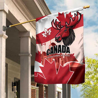 Canada Day 1867 Garden Flag Moose With Maple Leaves