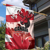 Canada Day 1867 Garden Flag Moose With Maple Leaves