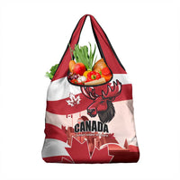 Canada Day 1867 Grocery Bag Moose With Maple Leaves