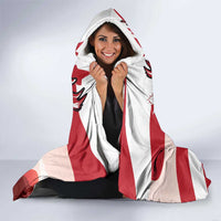 Canada Day 1867 Hooded Blanket Moose With Maple Leaves