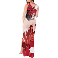 Personalised Canada Day 1867 Tank Maxi Dress Moose With Maple Leaves