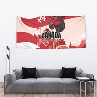 Canada Day 1867 Tapestry Moose With Maple Leaves