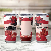 Personalised Canada Day 1867 Tumbler Cup Moose With Maple Leaves